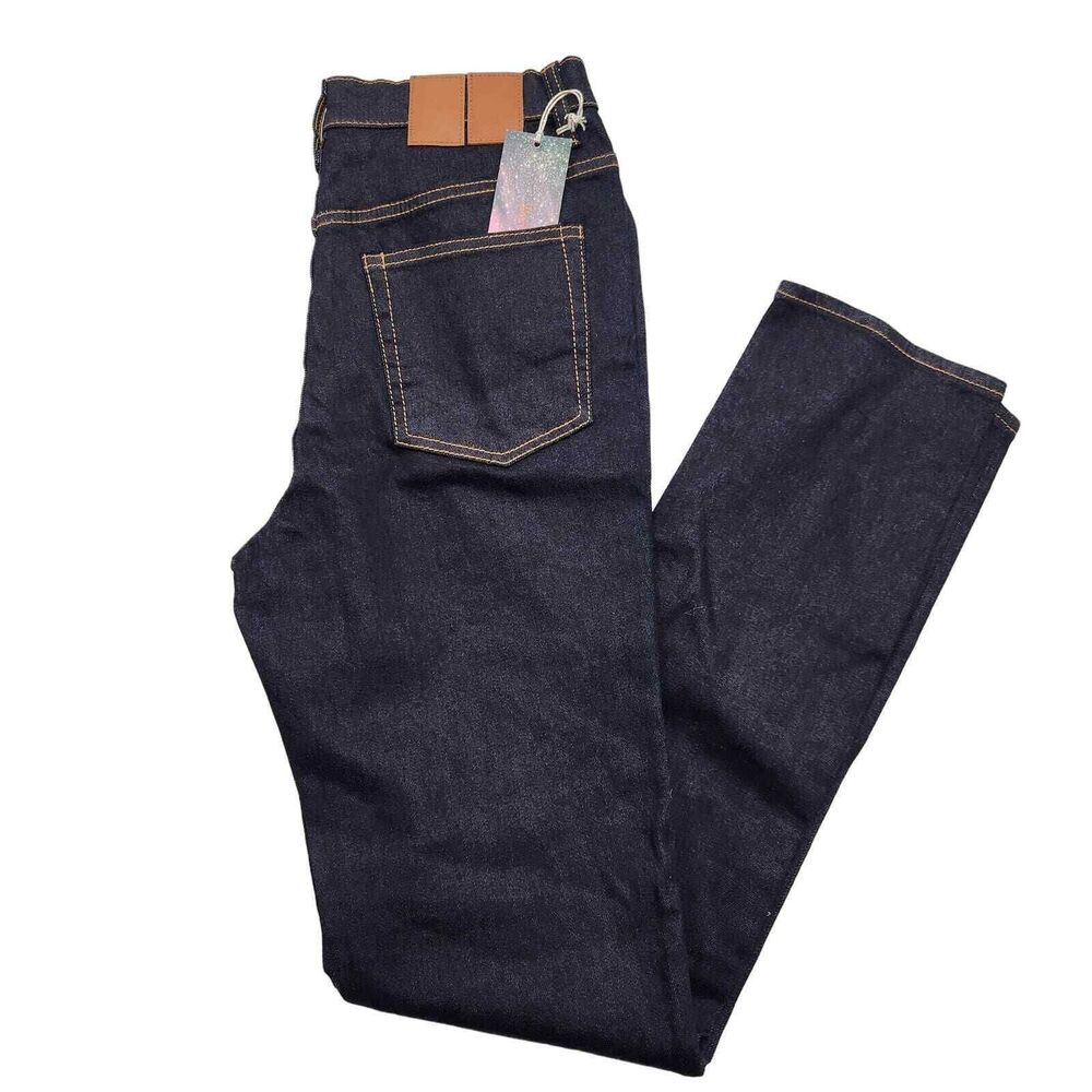 Men's Straight Leg Stretch Jeans 29x31 Dark Indigo Wash Slim Fit NWT Wood Wood - Picture 14 of 14